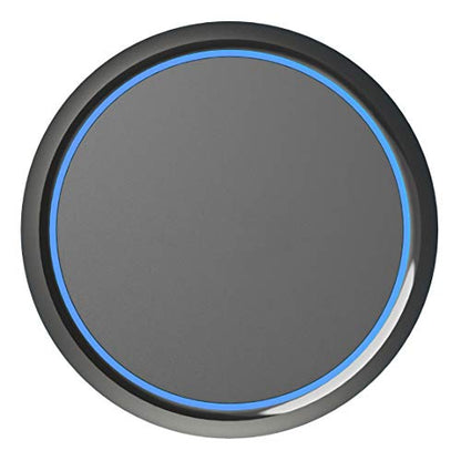 BoxWave Charger Compatible with Marshall Major IV - SwiftCharge PowerDisc Wireless Charger (15W), Qi Wireless 15W Circular Desktop Charger - Jet Black