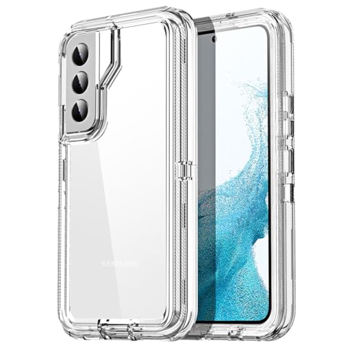 AICase for Samsung Galaxy S22 Case Clear 3 in 1 Heavy Duty Drop Protection Full Body Rugged Shockproof/Dust Proof 3-Layer Military Protective Tough Durable Cover for Galaxy S22 6.1"_1 - color: Clear, size: Samsung Galaxy S22