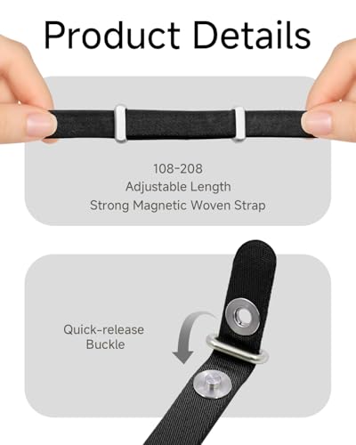 Magnetic Crossbody Strap for iPhone 17/Pro/Max/Air Phone Cases with Dual Lanyard Holes, Adjustable Neck Lanyard for Women & Men (Black) - color: Black