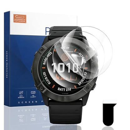 for Garmin Fenix 6/6 Pro / 6 Sapphire / 6 Pro Solar Screen Protector, Non-Tempered Glass Flexible Protection 3-Pack, HD Clear Protective Film - size: for Fenix 6/6 Pro / 6 Sapphire / 6 Pro Solar