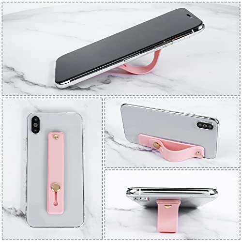 Cobee Phone Loop Finger Holder, 5pcs Cellphone Straps Universal Kickstand - color: Black, Blue, Pink, Green, Grey