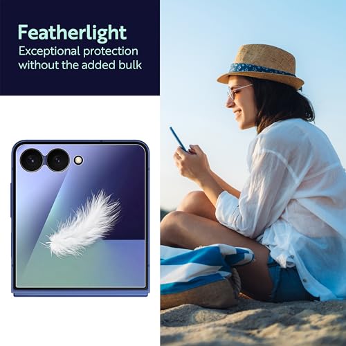 ArmorSuit 2+2 Pack Paper-Feel Texture Screen Protector for Samsung Galaxy Z Flip 8 / Flip 7 Case Friendly MilitaryShield Matte Film - Made in the USA