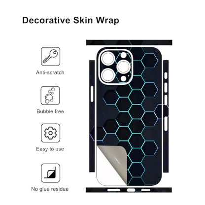 Skin Wrap Compatible with 13/14/15/16/17 Pro Max (Dark Blue, 13 Pro Max) - color: Dark Blue, size: 13 Pro Max