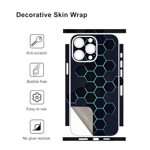 Skin Wrap Compatible with 13/14/15/16/17 Pro Max (Dark Blue, 15 Pro Max) - color: Dark Blue, size: 15 Pro Max