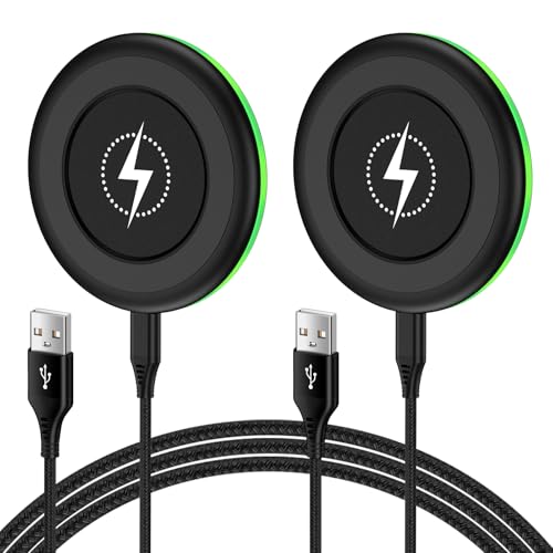 for Samsung Galaxy Wireless Charger Fast Charging Pad Compatibilty with Samsung S25 Ultra/S24 Plus/S23FE/S22/S21/S20,2 Pack 15W Wireless Phone Charger Android Desk for iPhone 17/16/15 Pro,Google Pixel