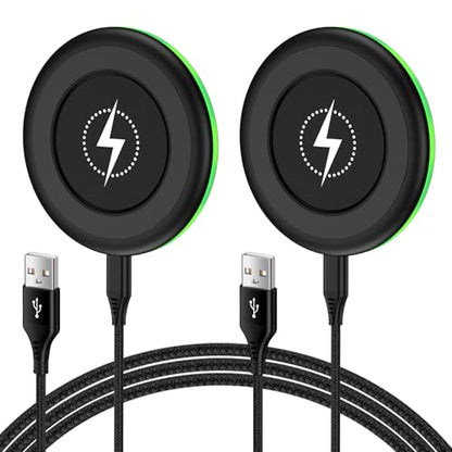 for Samsung Galaxy Wireless Charger Fast Charging Pad Compatibilty with Samsung S25 Ultra/S24 Plus/S23FE/S22/S21/S20,2 Pack 15W Wireless Phone Charger Android Desk for iPhone 17/16/15 Pro,Google Pixel
