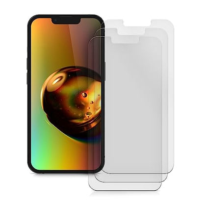 kwmobile Set of 3 Screen Protectors Compatible with Apple iPhone 13 / iPhone 14 - Anti-Glare Anti-Fingerprint Display Films - Matte