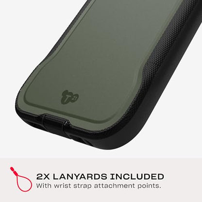 Tech21 EvoPro case for iPhone 16 Compatible with MagSafe - Impact Protection Case 21x Military Standard Tested - in Khaki/Black - color: Khaki/Black, size: iPhone 16