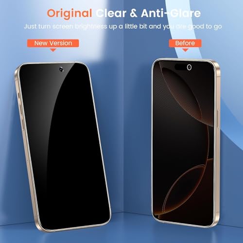 Fotbor Anti-Spy Privacy Screen Protector for iPhone 16 Pro Max - size: iPhone 16 Pro Max-6.9 inch