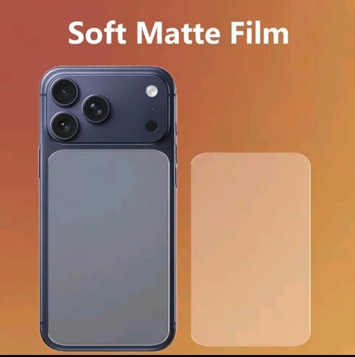 Epivol for iPhone 17 Pro Max 2025 Back Screen Protector Film, Matte Back Film Not Glass - 2 Pcs - color: 17 pro max matte back film