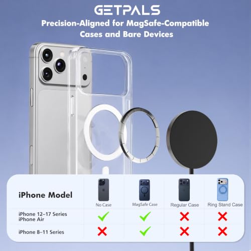 25W Magnetic Portable Fast Wireless Charging Pad for Apple iPhone Series - color: 2Black