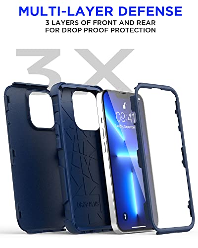 AICase for iPhone 13 Pro Max/iPhone 12 pro max Case,Heavy Duty Protective Phone Case Military Full Body Protection Shockproof/Dustproof/Drop Proof Rugged Durable-Sea Blue - color: Sea blue