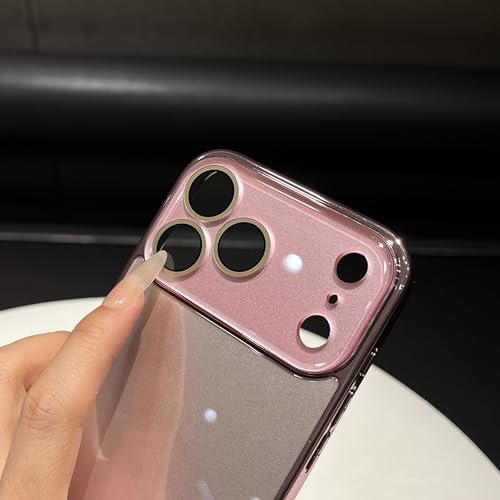 Caseative for iPhone 17 Pro Case, Rose Red | Solid Color Electroplated Frame with Crystal Camera Lens Protection - color: Rose Red
