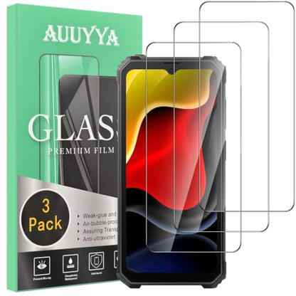 3 Pack for Blackview BV4800 SE Screen Protector Tempered Glass, Military Grade Shatterproof, 9H Hardness, Fingerprint Unlock, Bubble Free, AUUYYA Anti Scratch Protection Film for Blackview BV4800 SE, Case Friendly - size: Blackview BV4800 SE
