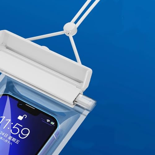 Mobile Phone Waterproof Bag Touch Screen Takeaway Swimming Protection Cover Baby Blue - color: Baby Blue