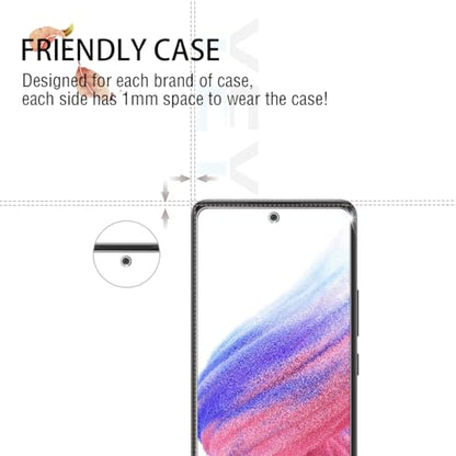 Galaxy A53 5G Premium Tempered Glass Screen Protectors, [2 Pack] [Anti-scratch] [3D Glass] [Case-Friendly] Screen Protector Glass for Samsung Galaxy A53 - size: Galaxy A53 5G