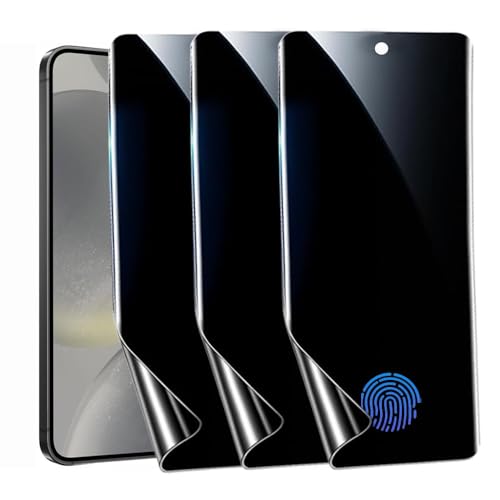 nulala Privacy Screen Protector for Samsung Galaxy S24 5G [Not Glass] Support Fingerprint Unlock -Touch Sensitive Anti-Spy Flexible TPU Film for Samsung S24 5G, 3-Pack - size: Galaxy S24 5G