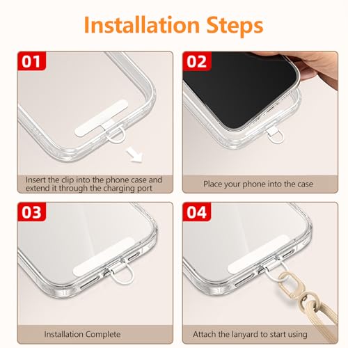 Phone Lanyard, On-the-Go Universal Crossbody Strap Neck Lanyard with Phone Tether Patches for Most Cellphones - color: M