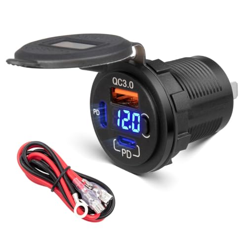 Anina 78W 12V USB Power Outlet Dual PD USB C Car Charger