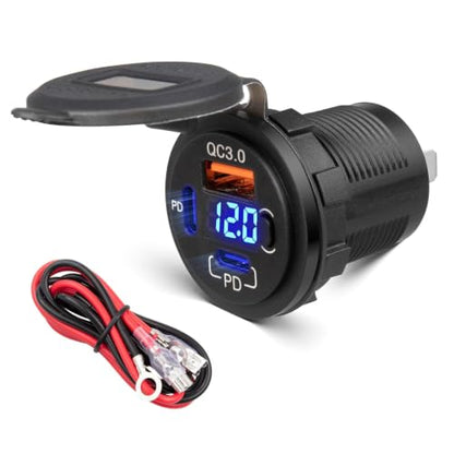 Anina 78W 12V USB Power Outlet Dual PD USB C Car Charger