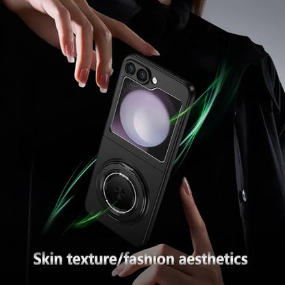 Magnetic Case for Samsung Galaxy Z Flip 6, [Compatible with MagSafe] Military Grade Shockproof Slim fit Samsung Z Flip 6 Phone Case with Magnetic Ring Kickstand, Black - color: Black, size: Samsung Galaxy Z Flip 6
