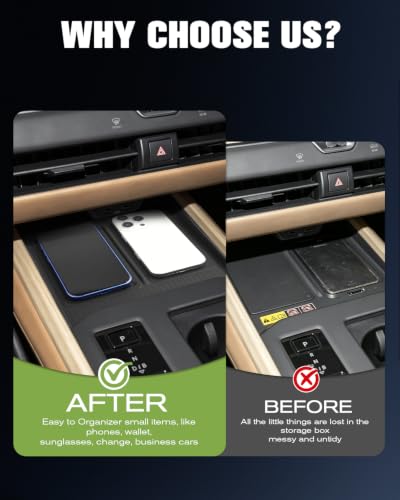 Compatible with 2026 Lexus ES Center Console Wireless Charging Mat Silicone Pad, Non-Slip Protective Pad for 2026 ES Hybrid Accessories (350h/350e/500e) Phone Tray | Prevent Scratches | Durable, Black - color: 2026 ES Wireless Charging Mat