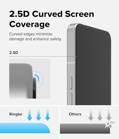 Ringke for Nothing Phone 3 Screen Protector [Easy Slide, 2 Pack] | Easy Installation with Alignment Tool, Case Friendly Premium 9H Hardness Tempered Glass