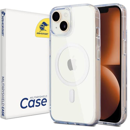 ArmorSuit Magnetic Hybrid for iPhone 15 Case, Compatible with MagSafe, Shock Proof [Military-Grade Drop Protection] Phone Case for iPhone 15 - Clear - size: iPhone 15 6.1 inch
