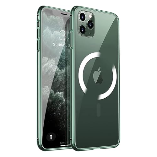 Tigowos Magnetic Phone Case for iPhone 11Pro with Magnetic Wireless Charging Anti-Yellow Shockproof Protective Case for iPhone 11Pro(5.8"), Crystal Clear - color: Clear, size: iPhone 11 Pro