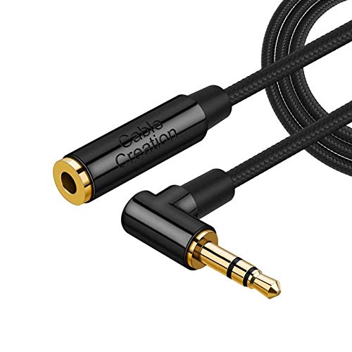 CableCreation 3.5mm Aux Extension Cable 10FT,Right Angle Stereo Audio Cable - size: 10 Feet