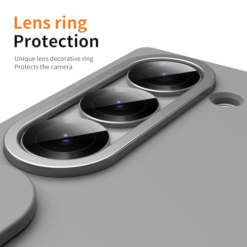 for Samsung Galaxy Z Fold 6 Protect Case with Wristband Stand,Bulit-in Screen & Lens Protection Shockproof Full Body Drop Fall Protection.(Grey) - color: Grey