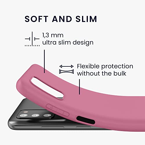 kwmobile Case Compatible with Samsung Galaxy A03s Case - Soft Slim Protective TPU Silicone Cover - Dark Rose - color: Dark Rose