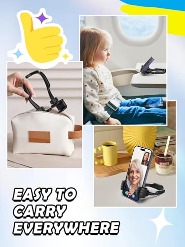 Stocking Stuffers for Teens Boys Men Kids Gifts Thumbs Up Lazy Phone Holder - color: Black
