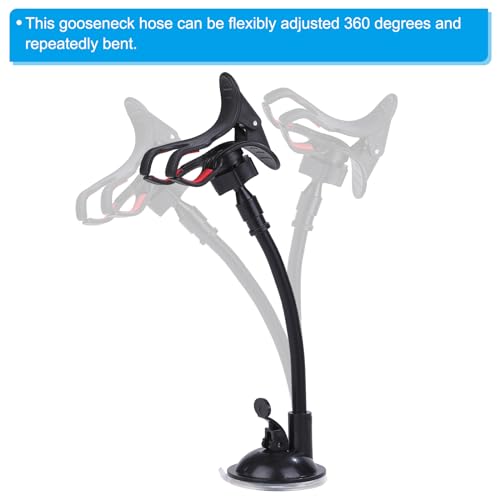 PATIKIL 8" Microphone Gooseneck, 5/8"-27 Thread Metal Universal Hose Flexible Arm Gooseneck Tube Extension for Multifunction DIY, Black - color: Black, size: 8"
