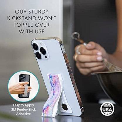 LOVEHANDLE PRO Phone Grip + Kickstand - Silver Glitter