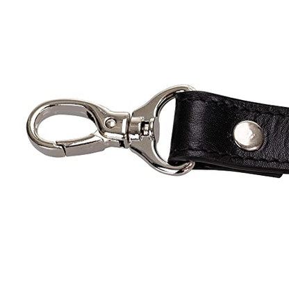 Ferrara Premium Leather Crossbody Phone Purse - Unisex Crossover Sling Shoulder Bag with Card Holder & Adjustable Strap - color: Black