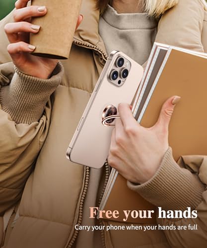 GVIEWIN Marble Cell Phone Ring Holder, Metal Kickstand Grip 360° Rotation - color: Tortoiseshell/Brown