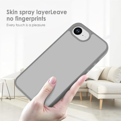 TENOC Phone Case Compatible with iPhone SE (2nd 2020 and 3rd 2022 Generation) & iPhone 7 & iPhone 8, Dark Gray Case Translucent Protective Bumper Matte Hard Back Cover for 4.7 Inch - color: Dark Gray, size: iPhone 7/8/SE