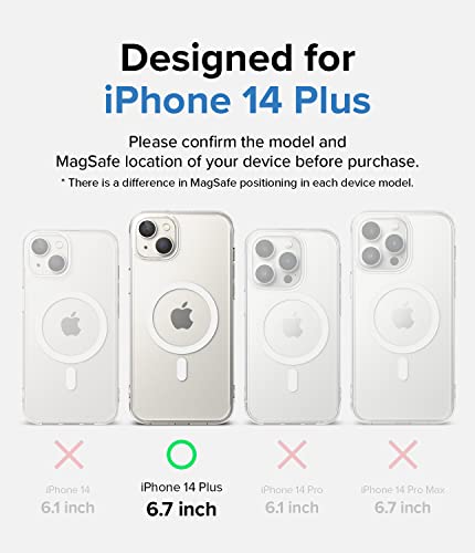 Ringke for iPhone 14 Plus Case [Fusion Magnetic Matte Clear] | Compatible with MagSafe, Oil & Dirt Resistant, Anti-Fingerprint Technology Prevents Oily Smudges, Feels Velvety Soft - size: iPhone 14 Plus