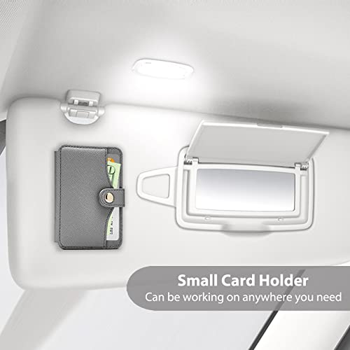 Phone Wallet For Men,Card Holder For Back Of Phone With 1pc Sticky Adhesive - color: Gray