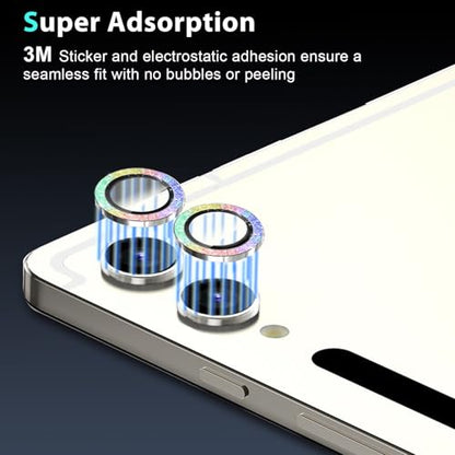 Zeking 2 Set for Samsung Galaxy Tab S10 FE Camera Lens Protector - color: GlitterColor