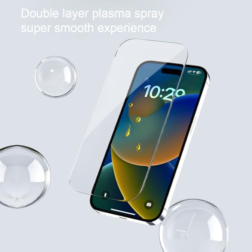 6.1 Inch [3 Pack] Tempered Glass Screen Protectors are compatible with iPhones 15 models. They are scratch resistance and bubble-free with a 9H hardness rating.