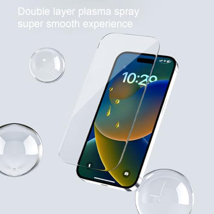 6.1 Inch [3 Pack] Tempered Glass Screen Protectors are compatible with iPhones 15 models. They are scratch resistance and bubble-free with a 9H hardness rating.