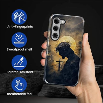 CARLOCA Case for Samsung Galaxy S23,Faith Inspired Christians Scripture Design Hybrid Dual Protection Soft TPU + Hard PC,Shockproof Anti-Scratch Cover Men Women Stylish Protective Phone Case - color: Faith Inspired Christians Scripture, size: Galaxy S23
