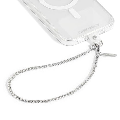 Case-Mate Phone Charm Wrist Strap with Silver Chain - Dainty Silver Chain | Detachable Anti-Theft Phone Strap - Hands-Free iPhone Wrist Strap for Women - Phone Chain Wristlet for Galaxy, Pixel & More - color: Dainty Silver Chain