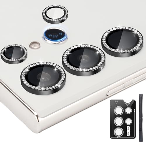 Camera Lens Protector for Samsung Galaxy S24 Ultra, Diamond Black - color: Diamond Black