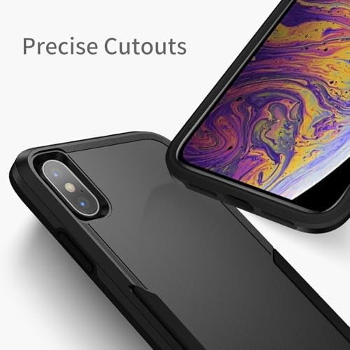 Designed for iPhone Xs Max Case, Heavy Duty Protection Shockproof Dropproof Dustproof Anti-Scratch Phone Case Cover Protective Case, Black - size: for iPhone XS Max