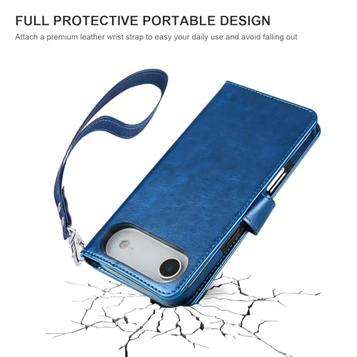 Bocasal for MagSafe Wallet Case Card Holder for iPhone 17 Air, Blue - color: Blue for MagSafe