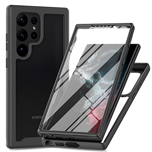 for Samsung Galaxy S25 Ultra 5G Case, for Samsung S25 Ultra 5G Phone Case with Built-in Screen Protector Slim Cover Shockproof Rugged Heavy Duty Bumper Full Body Protective Case, Black - color: Black, size: Samsung Galaxy S25 Ultra