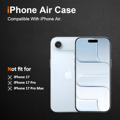 Silicone Clear for iPhone Air Case.Ultra Thin with Comfort Grip | Soft Slim-Fit TPU iPhone Air Phone Cover,Non-Slip,Shockproof Protection,Scrath-Resistant - size: iPhone Air case